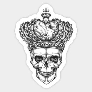 King Skull in a Crown Sticker
